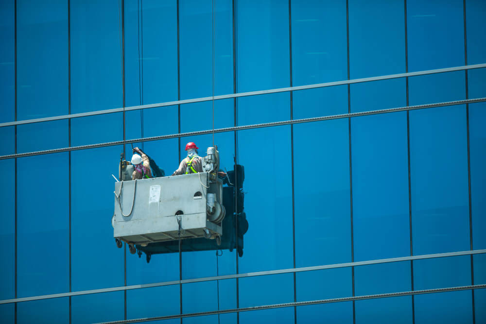 Building Tower Glass Cleaning
